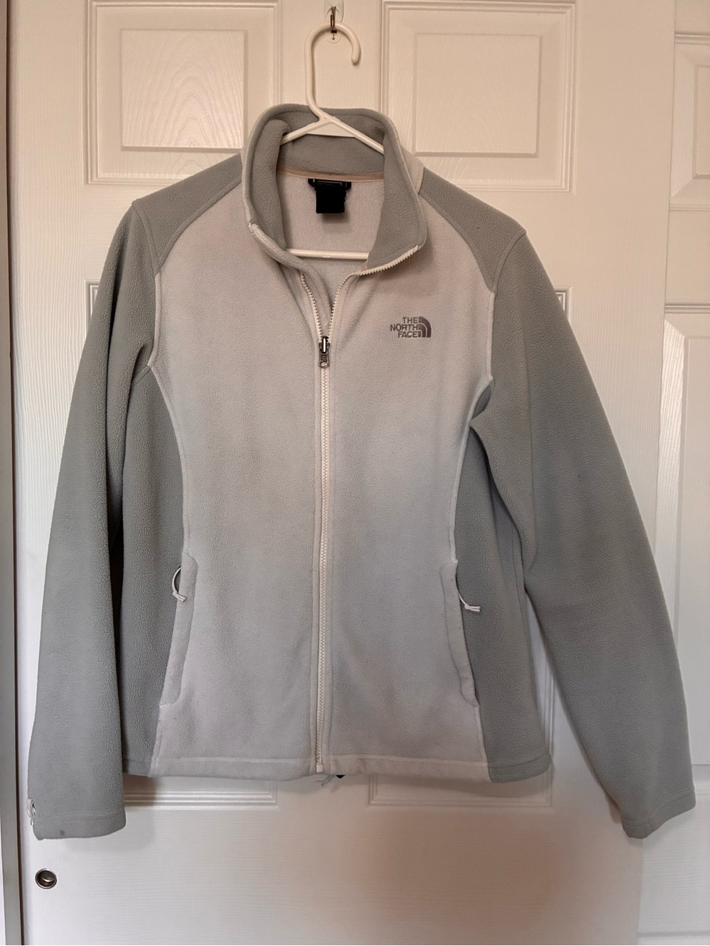 The North Face Full Zip Fleece Jacket Two-toned Gray Women’s Size L